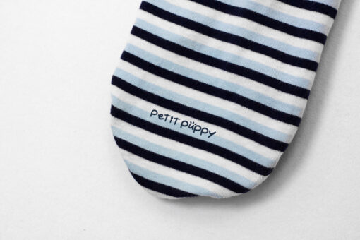 Раирана памучна блуза за кучета и котки Petit Puppy "Light Blue Stripes" 2